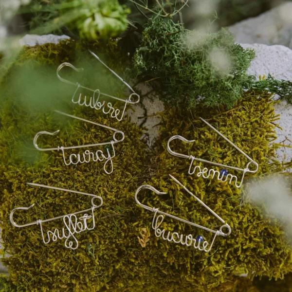 Broșă cu ac argintiu